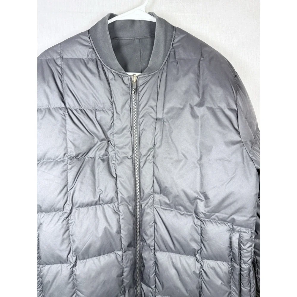 Lululemon About Face Bomber Jacket Men Reversible Down Puffer Black XL Palm deco